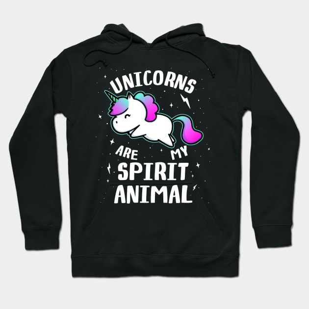 Unicorns Are My Spirit Animal Hoodie by perdita00